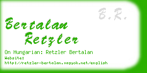 bertalan retzler business card